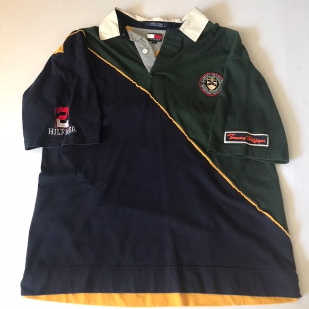Vintage Tommy Hilfiger Spellout Polo L/X